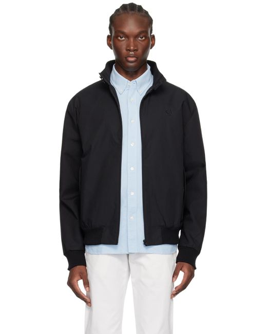 Fred Perry Black F Perry Flap Pocket Jacket for men