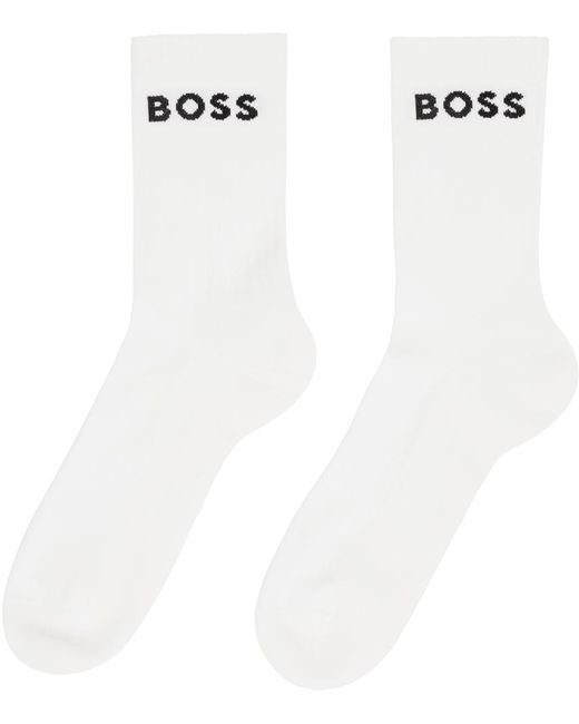 Boss Three-pack White Socks for men