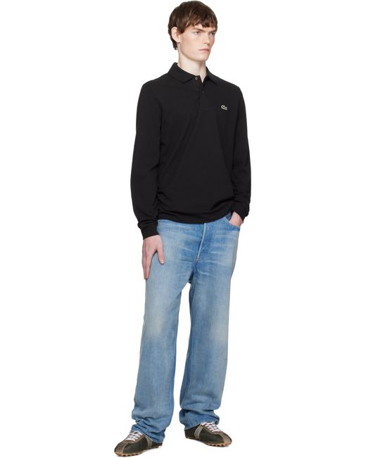 メンズ Lacoste ブラック Classic Fit L.12.12 長袖ポロシャツ Black