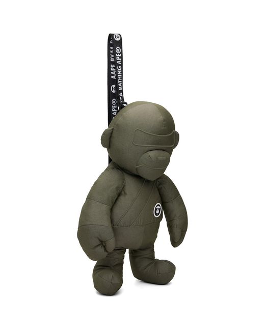 Aape By A Bathing Ape Green Khaki 'Aaper' Moonface Logo Bag for men