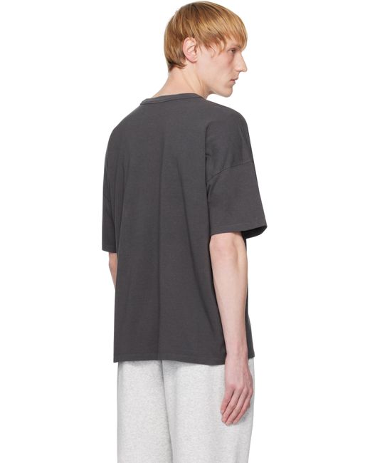 メンズ Skims グレー Jersey Lounge オーバーサイズ Tシャツ Black