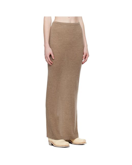 ÉTERNE Natural Taupe Emma Maxi Skirt