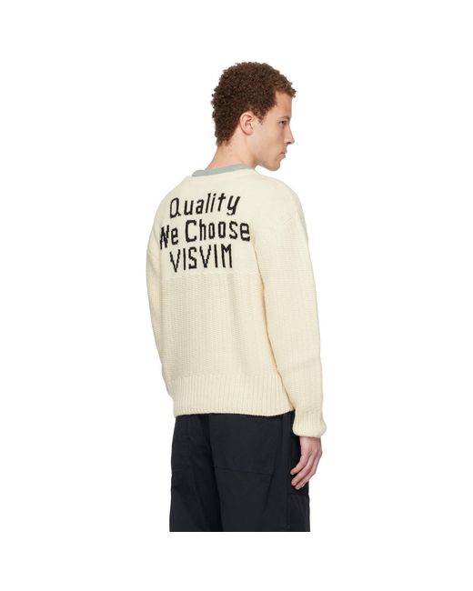 Pull Blanc Cassé En Tricot Visvim pour homme en coloris Natural