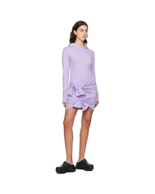 MSGM Purple Hooded Minidress