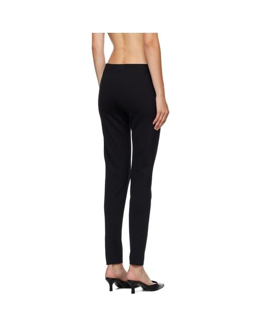 The Row Black Woolworth leggings