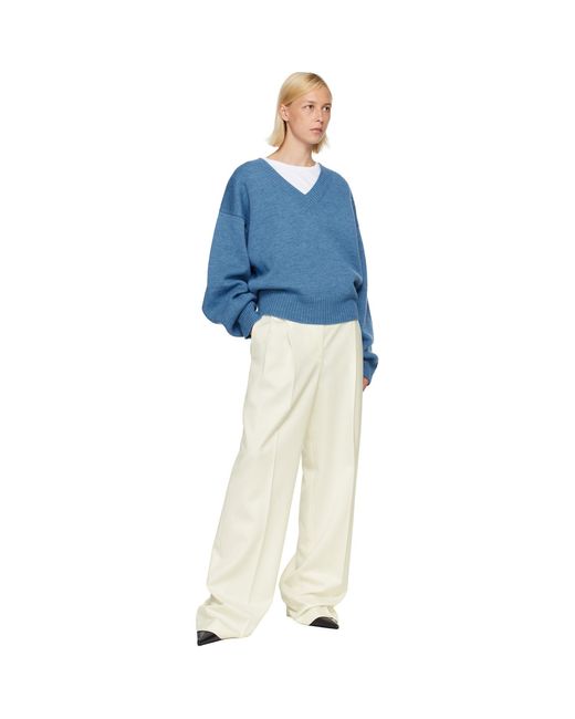 Rohe Natural Off- Mid-Waist Tailored Trousers