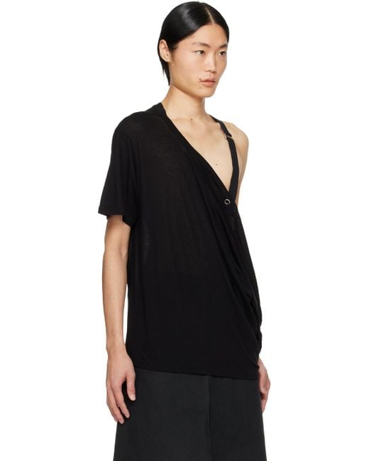 TAKAHIROMIYASHITA The Soloist Black Drop Shoulder T-shirt for men
