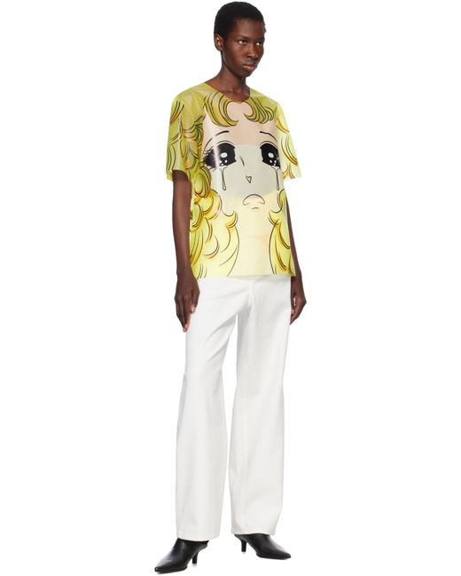 Pushbutton Yellow Crying Girl Oversized Vinyl T-Shirt