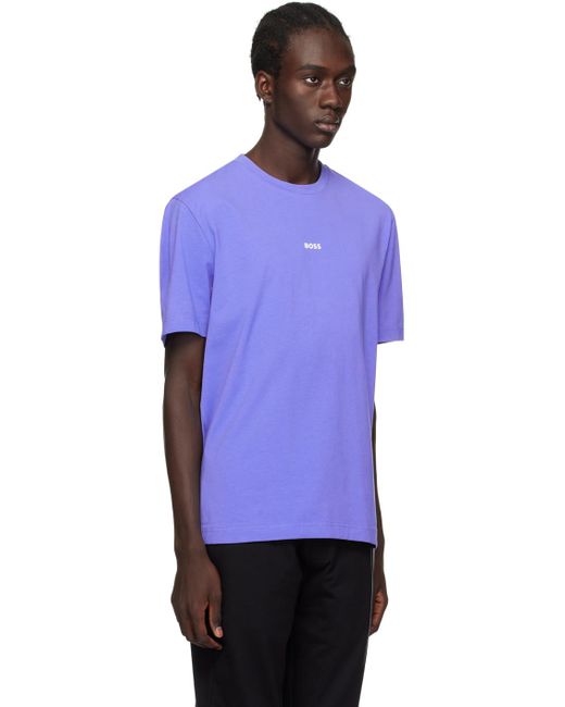 Boss Purple Bonded T-shirt for men