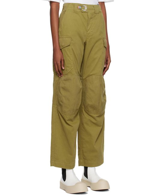 Objects IV Life Green Stamped Cargo Pants