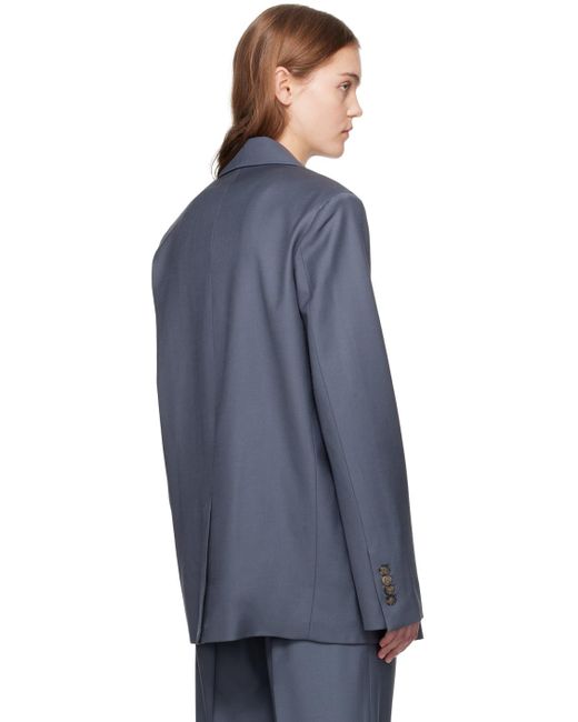 Loulou Studio Blue Gray Donau Blazer