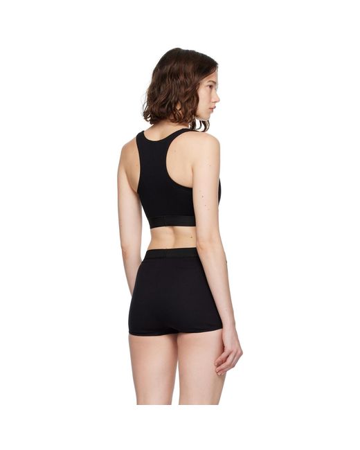 Versace Black 90S Elastic Bra