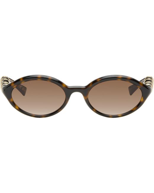 Gucci Black Oval Frame Sunglasses