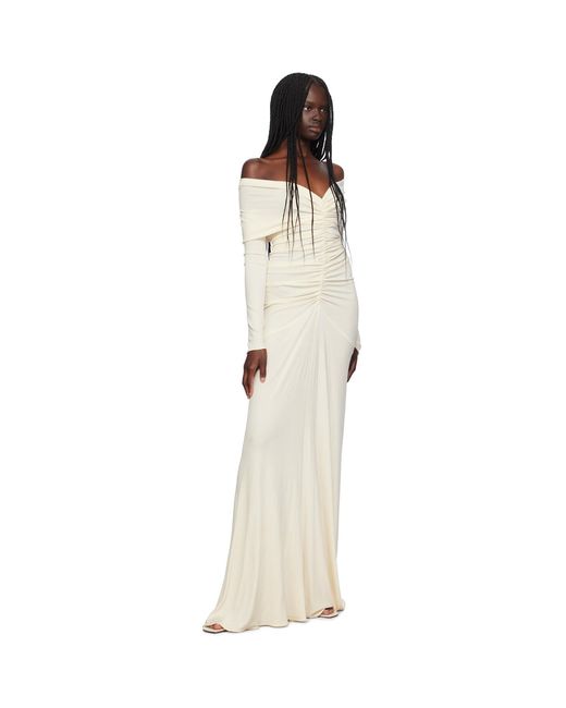 Atlein Black Ssense Exclusive Off- Ruched Maxi Dress