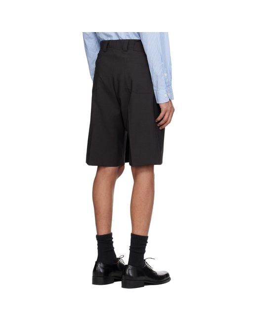 mfpen Black Classic Shorts for men