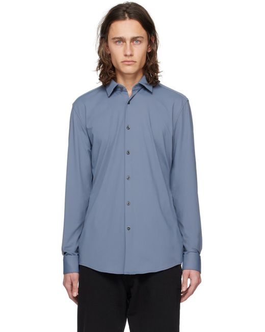 HUGO Blue Buttoned Shirt for men