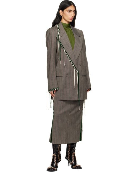 Dries Van Noten Black Double-Breasted Blazer