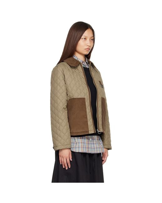 Barbour Brown Khaki Aylesby Quilted Jacket