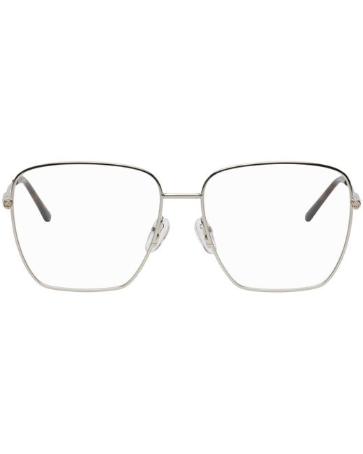 Gucci Black Silver Square Glasses for men