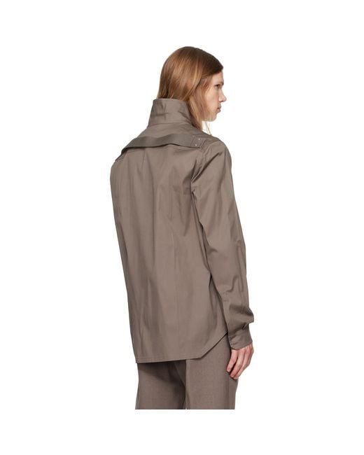 Rick Owens Brown Tower Outershirt for men
