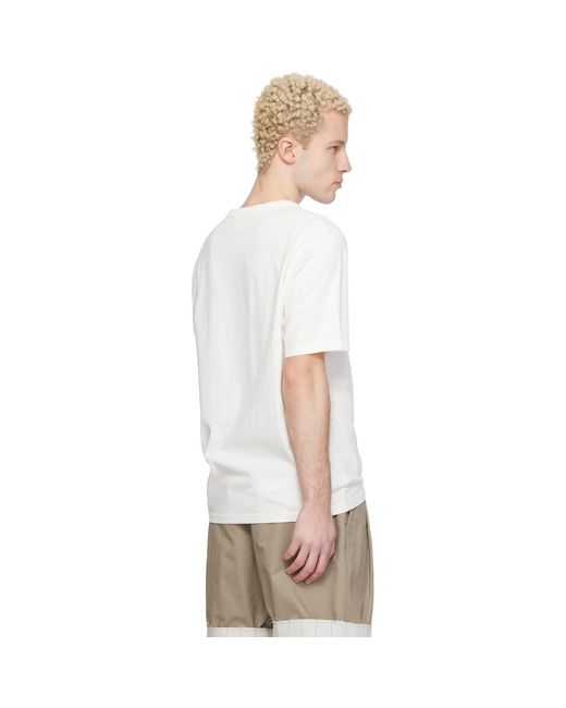 Maison Kitsuné White Off- 'Café Kitsuné' Relax T-Shirt for men