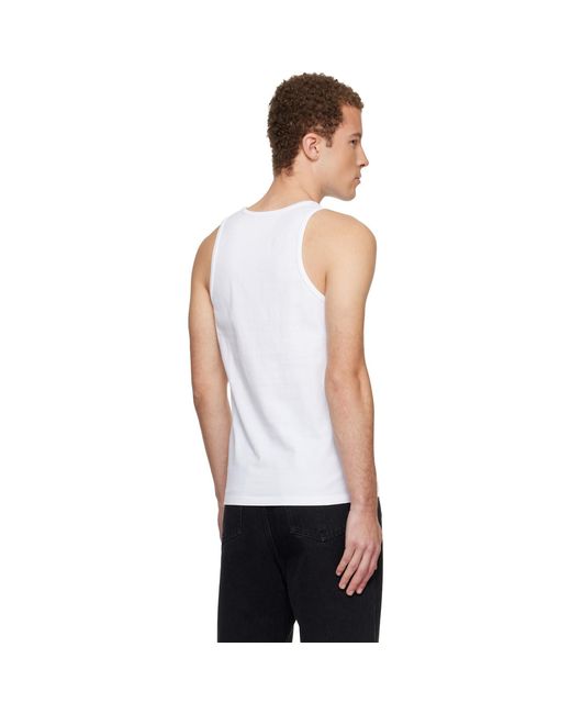 Givenchy White Stamp Print Tank Top for men