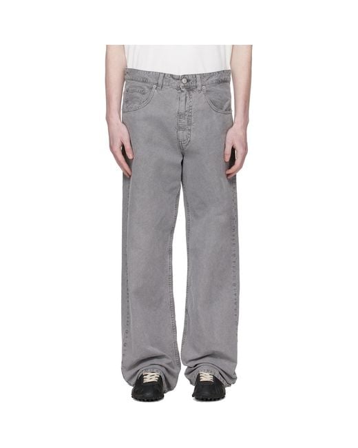 MM6 by Maison Margiela Gray Faded Canvas Jeans for men