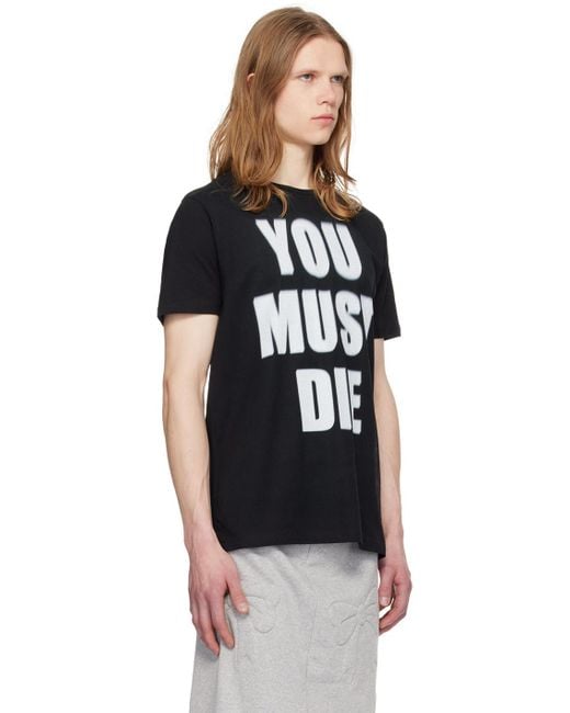 Ashley Williams Black 'Die' T-Shirt for men