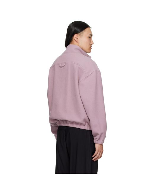 Rier Purple Fleece Sweater for men