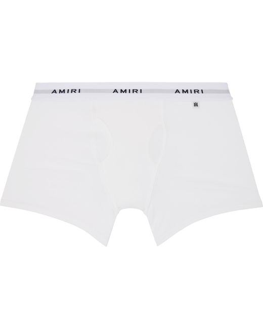 Amiri White Two-Pack Logo Patch Boxer Briefs for men
