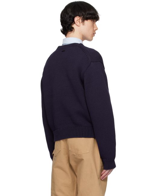 J.W. Anderson Blue Cake Intarsia Sweater for men