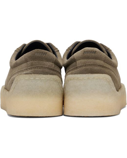 HUGO Black Khaki Suede Sneakers for men