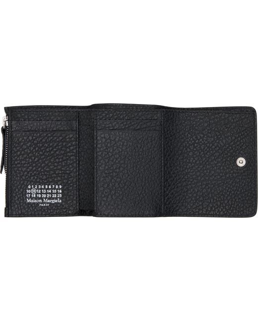 Maison Margiela Black Four Stitches Wallet for men