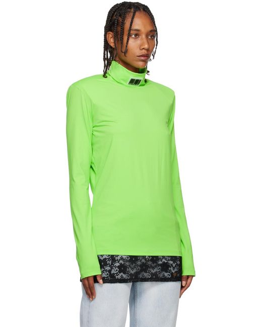 Col roulé barcode vert VTMNTS en coloris Green