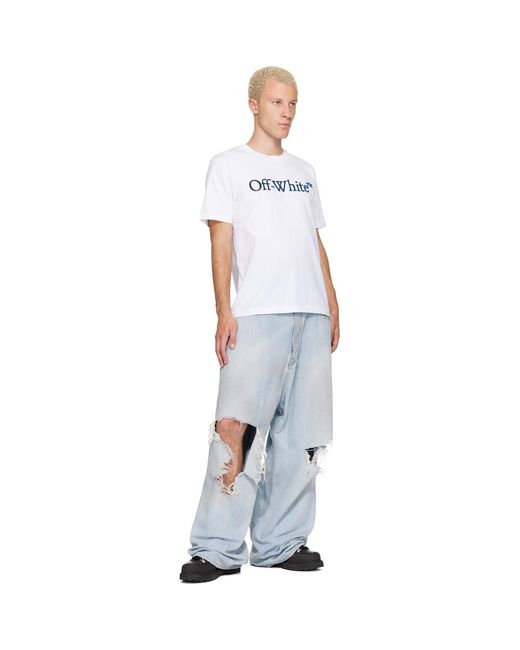 Off-White c/o Virgil Abloh White Big Bookish Regular T-Shirt for men