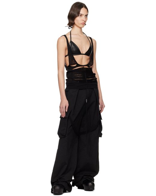 Rick Owens Black Hollywood Tanja Strapless Top