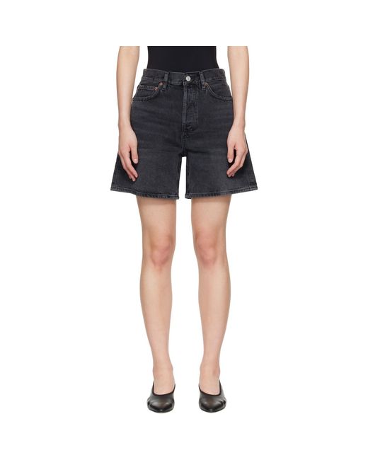 Agolde Blue Dame Denim Shorts