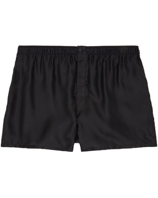 Zegna Black Silk Boxers for men