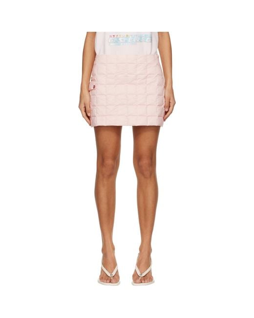 Casablanca White Nylon Quilted Miniskirt