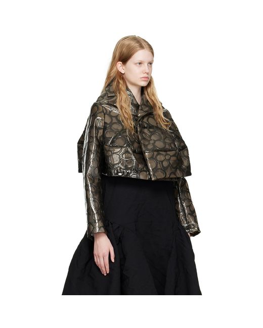 Comme des Garçons Black Gray Flower Jacket