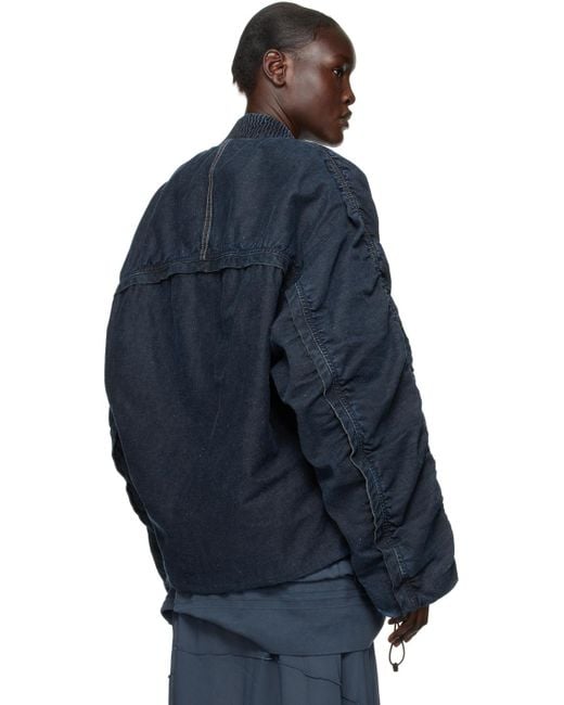 DIESEL ネイビー D-bressy デニム ボンバージャケット Blue