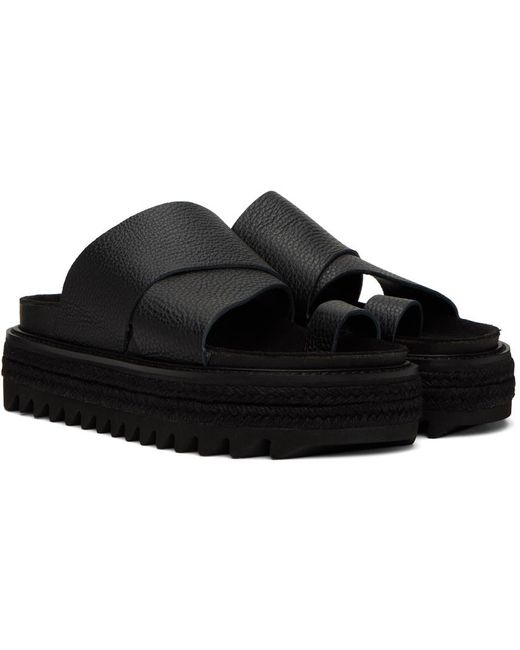Y's Yohji Yamamoto Black Thong Sandals