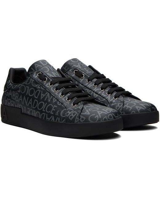 Dolce & Gabbana Black Portofino Sneakers for men