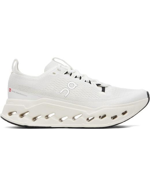 On Shoes White Cloudsurfer Max Sneakers for men