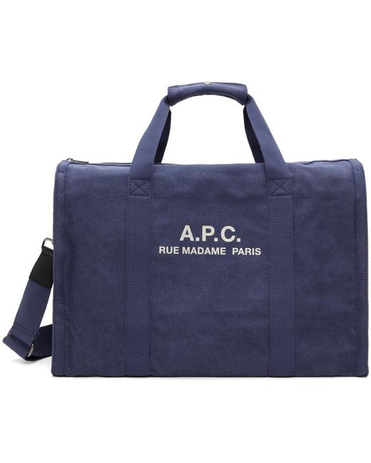 A.P.C. . Blue Recuperation Gym Bag for men