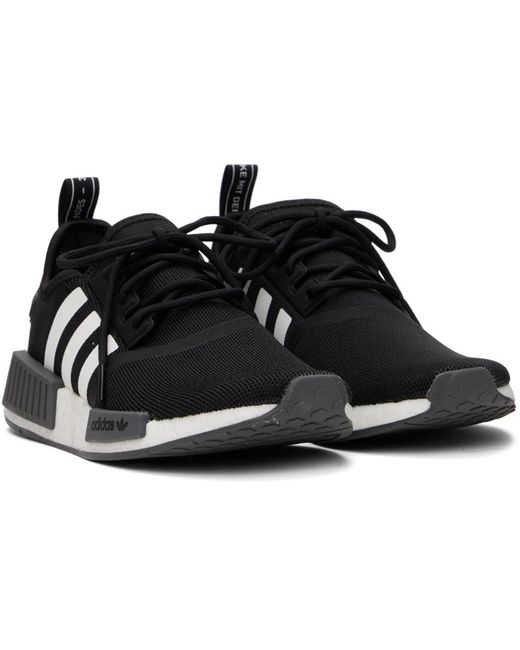 Adidas Originals Black & White Nmd_r1 Primeblue Sneakers for men