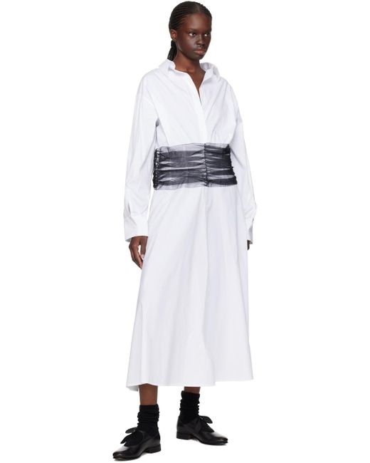 Robe longue drew blanche Renaissance Renaissance en coloris Black