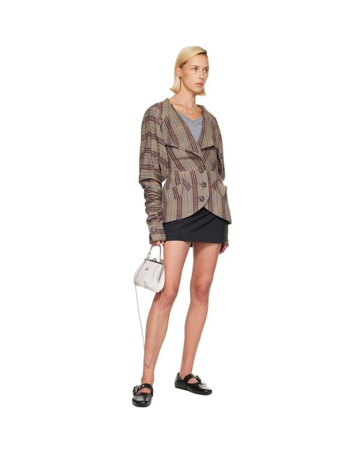 Vivienne Westwood Brown Taupe Appetizer Blazer