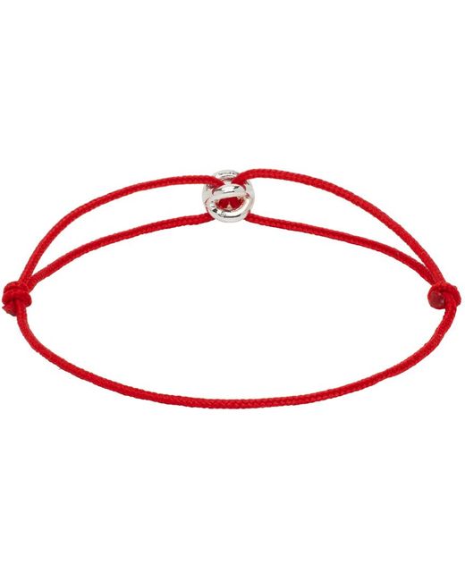 Bracelet 'le 1 g' rouge - entrelacs Le Gramme pour homme en coloris Black