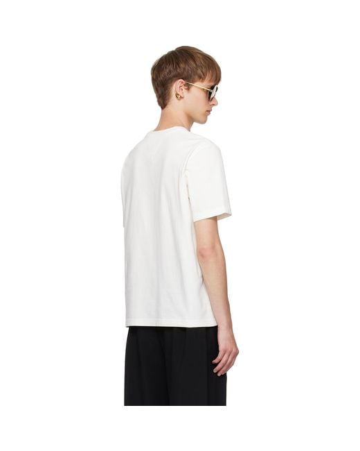 Bottega Veneta White Off- Cotton T-Shirt for men